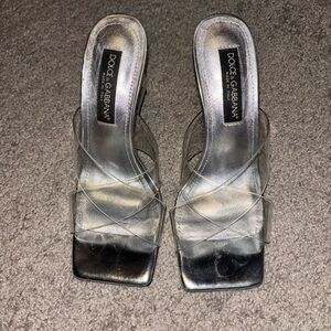 Dolce & Gabbana Metallic Silver Heels